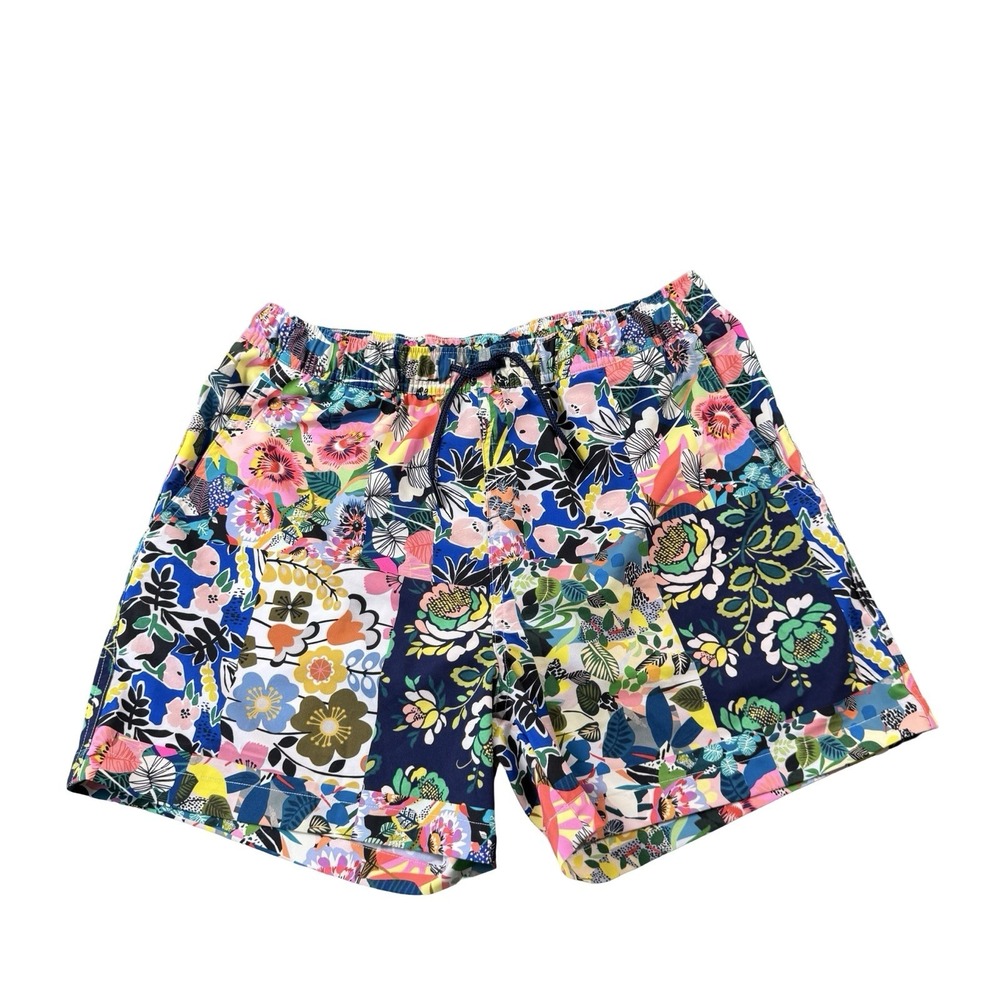 Johnny Was Multicolor Floral Mesh Lined Swimtrunk CSW1623-F Mens XS